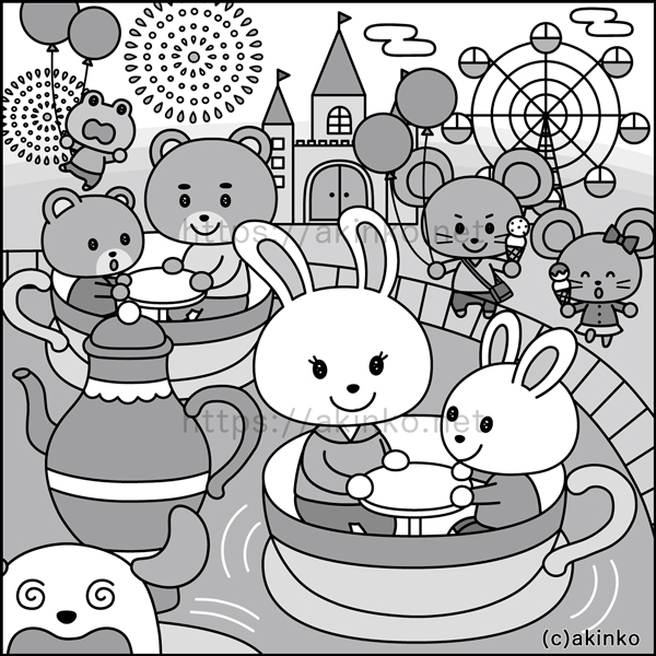 まちがいさがしフレンズ2025年7月号Q08クルクルと回る（大人も子供も! 楽しい遊び場特集）